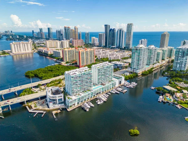 Aerial Photo Sunny Isles Beach — Stock Photo, Image