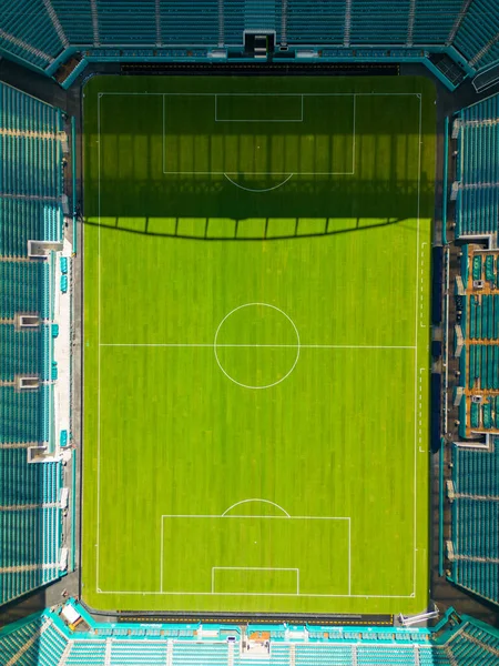 サッカー競技場の空中写真 — ストック写真