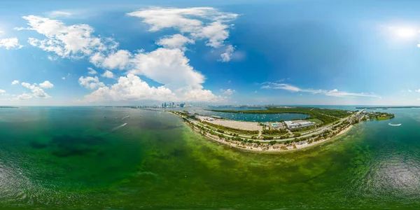 Légi 360 Fénykép Miami Key Biscayne Uas — Stock Fotó
