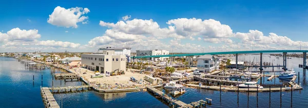 Zerstörung Des Luftpanoramas Fort Myers Durch Überschwemmungen Durch Hurrikan Ian — Stockfoto