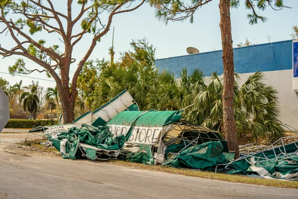 Fort Myers Eua Outubro 2022 Furacão Ian Destruição Fort Myers — Fotografia de Stock