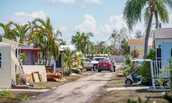Мобільні Доми Зруйновані Ураганом Ian Fort Myers — стокове фото