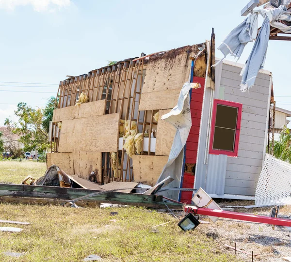 Stacaravans Vernietigd Door Orkaan Ian Fort Myers — Stockfoto