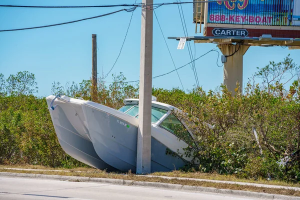 Fort Myers Estados Unidos Octubre 2022 Barcos Lado Carretera Fort —  Fotos de Stock