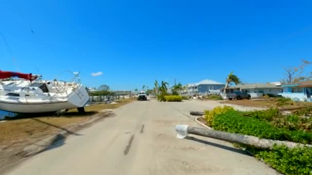 Escombros Del Huracán Ian Los Barrios Fort Myers — Vídeos de Stock