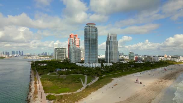 Zuid Pointe Park Miami Beach — Stockvideo