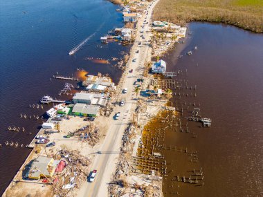 İHA teftiş fotoğrafı. Matlacha Florida Kasırgası. Ian Kasırgası.