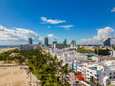 Art Deco Bölgesi Miami Plajı Ocean Drive Otelleri