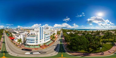 Miami Beach, FL, ABD - 6 Ekim 2022 Havacılık 360 vr fotoğraf Miami Beach Breakwater Hotel