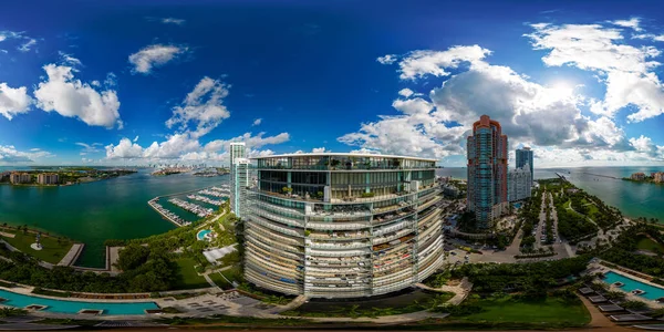 Miami Beach Usa October 2022 Αεροφωτογραφία 360 Equiορθογώνια Apogee Condominium — Φωτογραφία Αρχείου