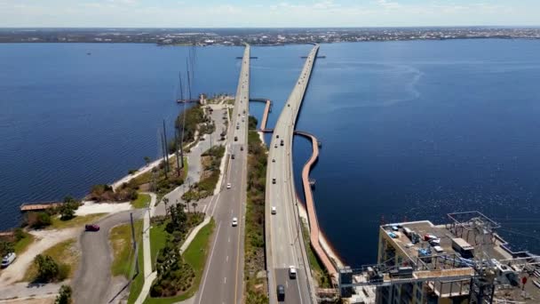 Vidéo Aérienne Tamiami Trail Bridge Port Charlotte Floride États Unis — Video