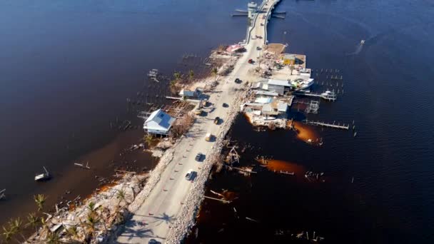 Матлача Флорида Зруйнована Ураганом 2022 Рік — стокове відео