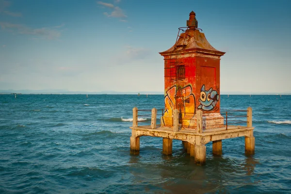 Red lighthouse — Stock Photo, Image