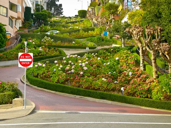 Lombard street from below — Stock Photo, Image