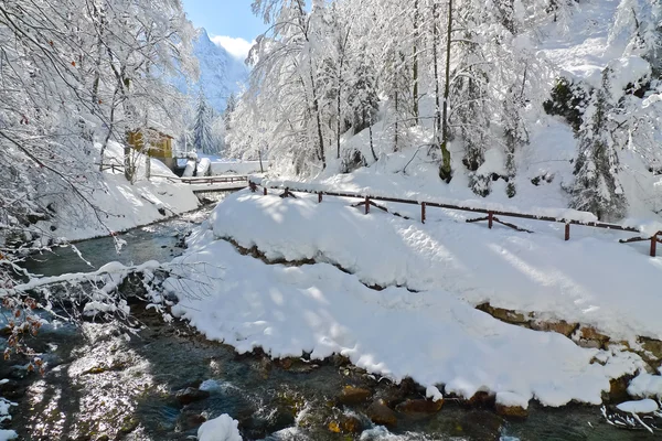 Fusine λίμνες ποταμού — Φωτογραφία Αρχείου