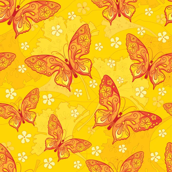 Seamless background with butterflys Stock Vector