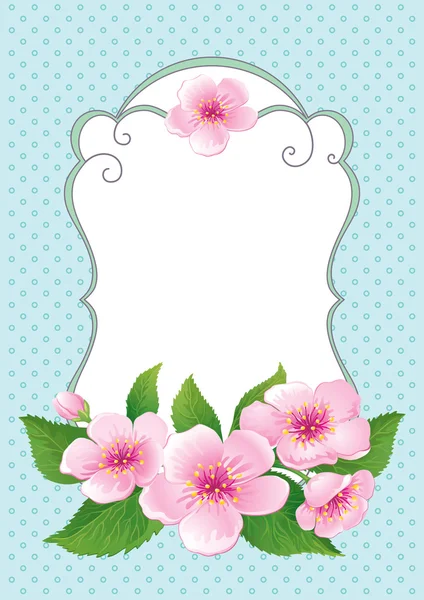 Vintage floral frame — Stockvector