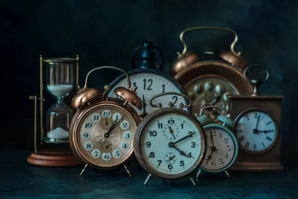 Antique Collection Old Watches Vintage Concept Background — Stock Photo, Image