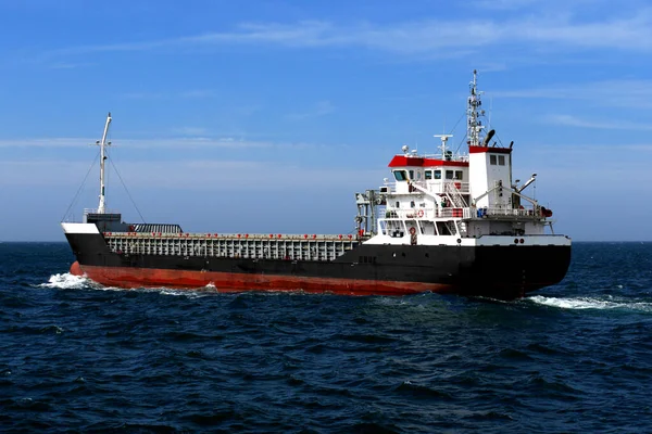 Coastal Cargo Ship Underway Sea — Stock Photo, Image