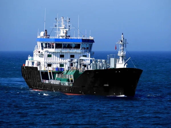 Cisterna Costera Marcha Mar Cargada Fuelóleo Imágenes de stock libres de derechos