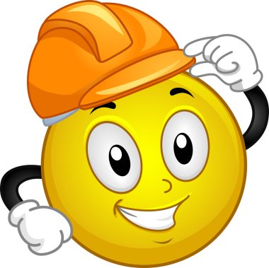 Hard Hat Smiley clipart