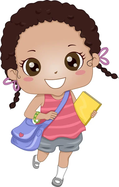 African-American School Girl — Stock Photo, Image