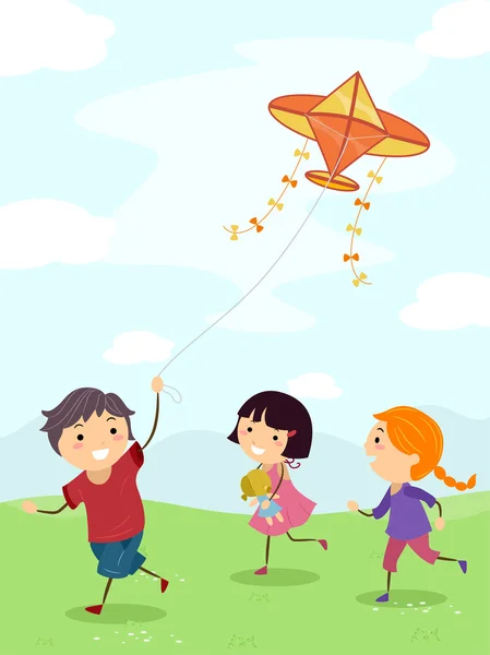 Filhos de kite — Fotografia de Stock