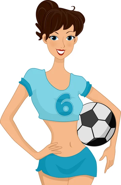 Gadis sepak bola — Stok Foto