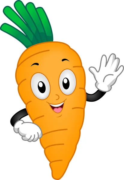 Mascotte de carotte — Photo