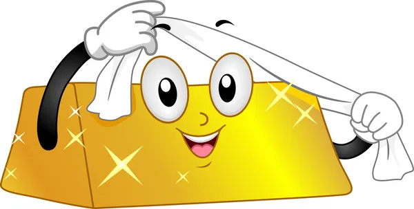 Gold Bar Mascot — Stock Photo, Image