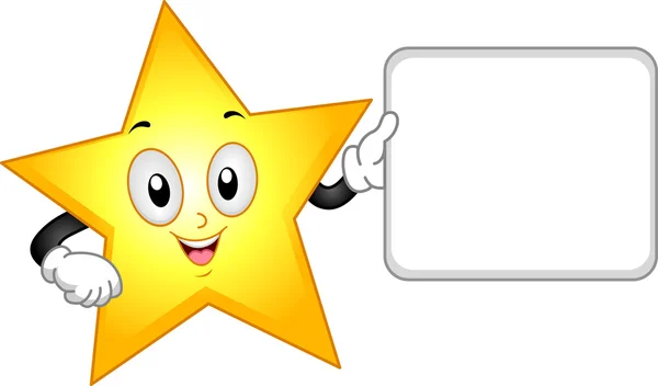 Star Mascot Board — Stock Photo, Image