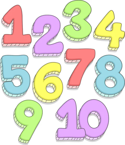 Number Doodles — Stock Photo, Image