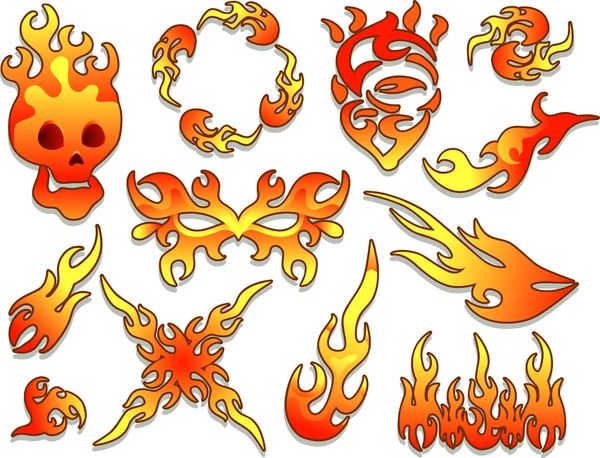 Flames with Different Designs — ストック写真