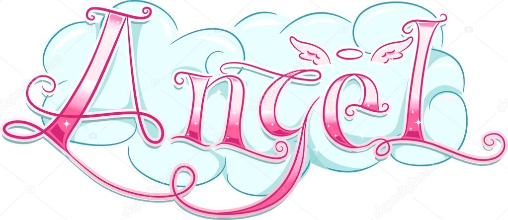 Angel word and cloud Stock Photo by ©lenmdp 12584497