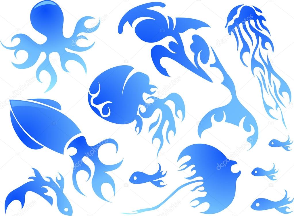 Flamy Sea Creature Designs