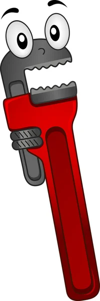 Pipe Wrench Mascot — Stock Photo, Image