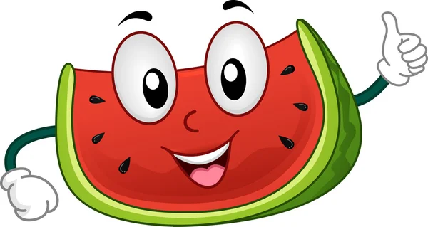 Vattenmelon maskot — Stockfoto