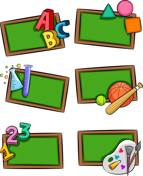 School Subjects Icons — Stock Photo, Image