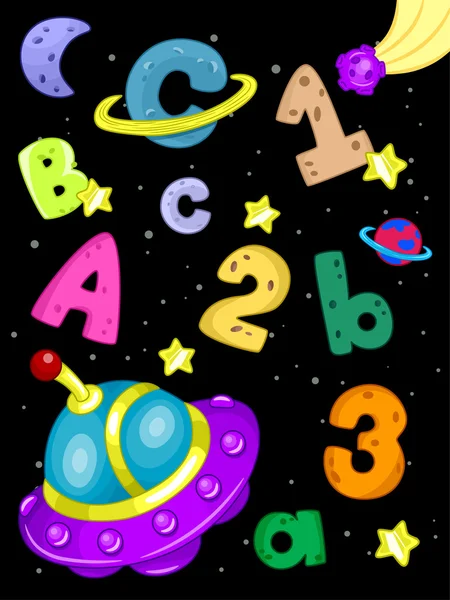 Alfabet kosmosu — Zdjęcie stockowe