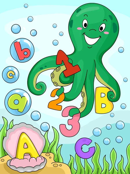 Onderwater alfabet — Stockfoto