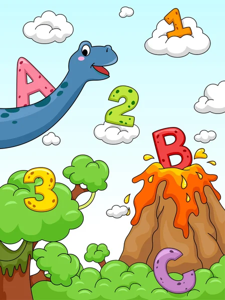 Dinosaur Alphabet — Stock Photo, Image