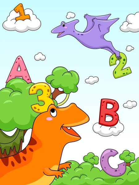 Dinosaur Alphabet — Stock Photo, Image