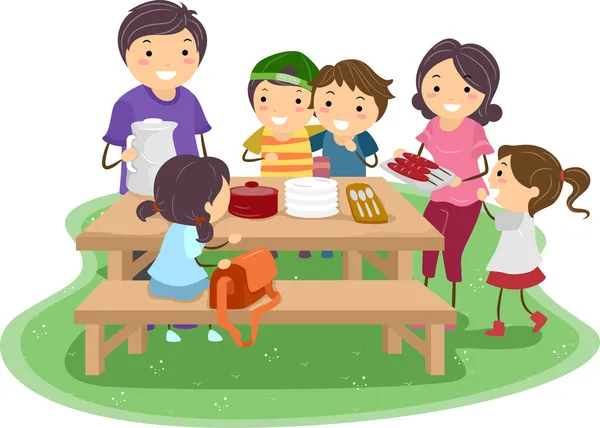 Familienpicknick — Stockfoto