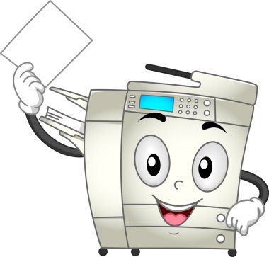 Copier Machine Mascot clipart