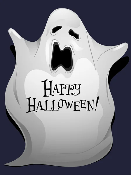 Ghost halloween hälsningar — Stockfoto