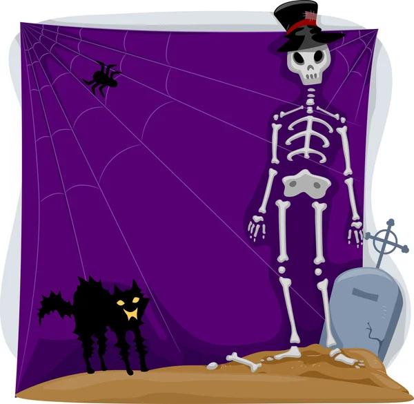 Halloween skeleton achtergrond — Stockfoto