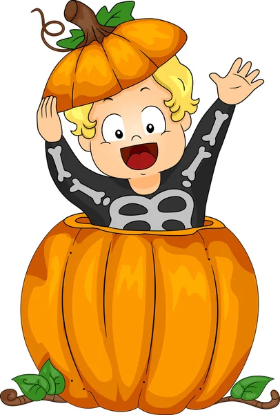 Pumpkin Kid — Stock Photo, Image