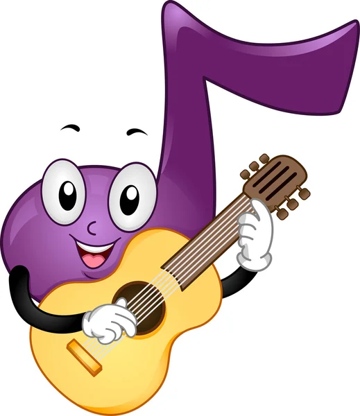 Nota musicale mascotte — Foto Stock