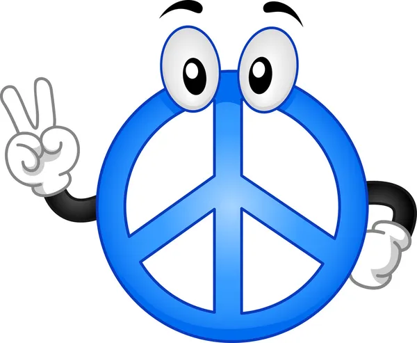 Vredesteken mascotte — Stockfoto