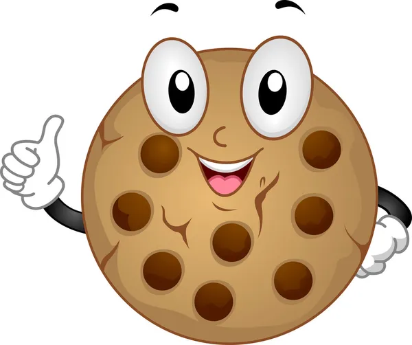 Soubor cookie maskot — Stock fotografie